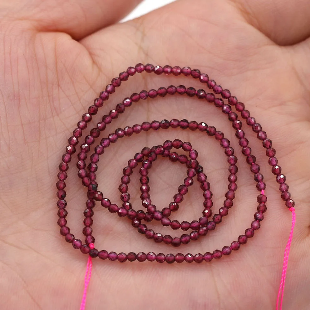 Small Natural Stone BeadS Tourmaline Sapphir 2,3,4mm Section Loose Bead for DIY Jewelry Making Necklave Bracelet15 Inches/Strand