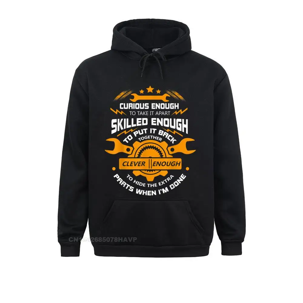 Printed On Curious Enough To Take It Apart Anime Hoodie Mechanic Anime Hoodie Sweatshirts For Male Kawaii Discount Sportswears