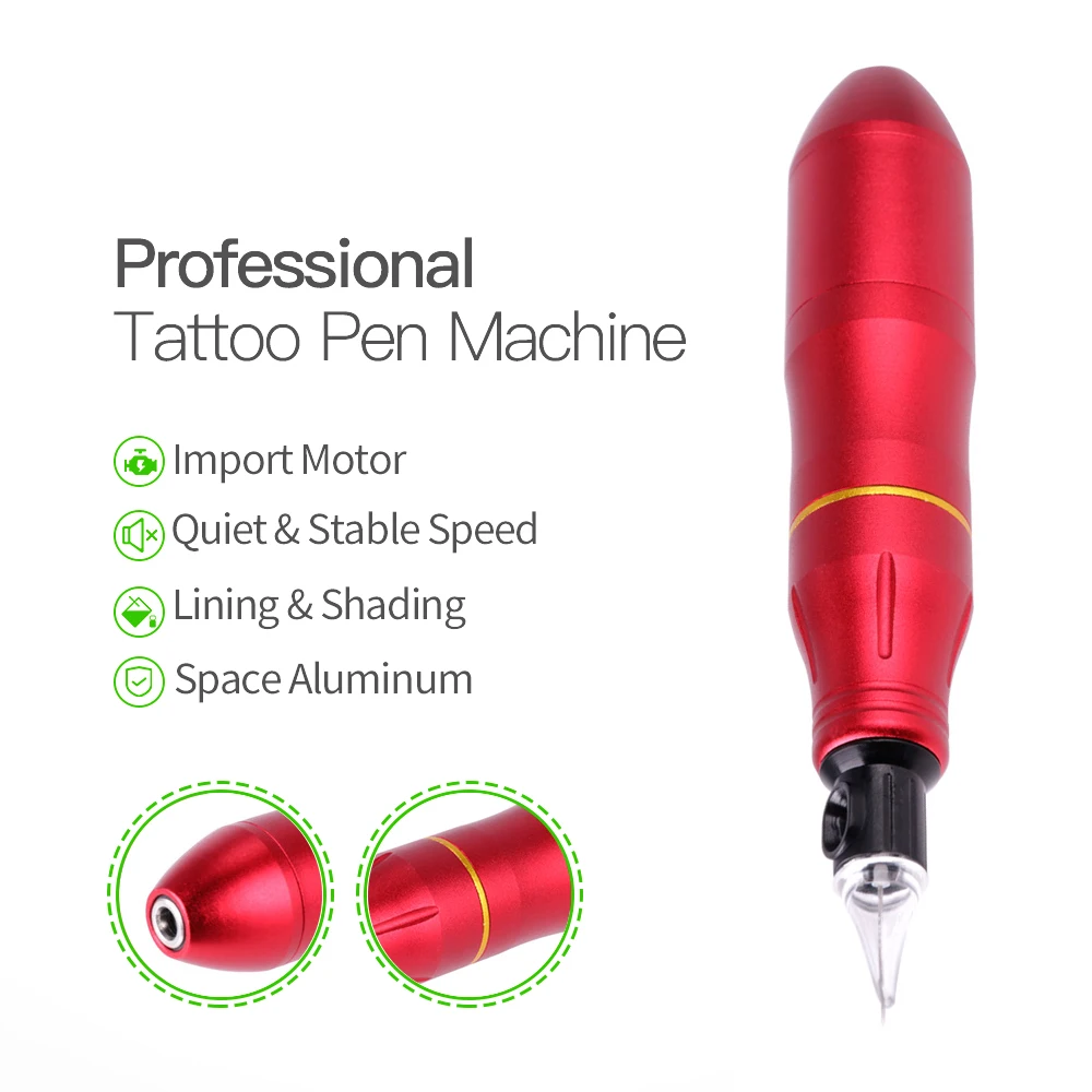 Tattoo Studio Pen Machine for Tattoo Beginner for Tattoo School with Cartridge Needles Easy Tattooing for Eyebrow Lip Body