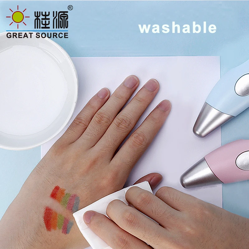 Childeren Electric Ink-jet Pen USB Charging 12 Colors Washable Ink 36 Cartoon Mold(1Set)