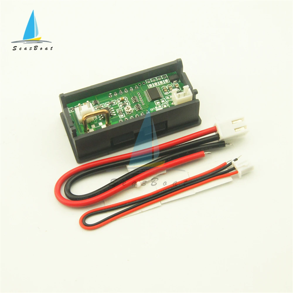 0-10A 4-digits bit Ammeter Current Panel Meter Gauge 0.56 inch Red Green Blue LED Display