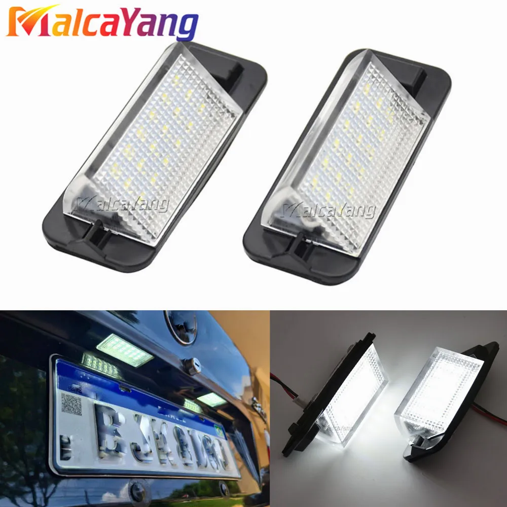 2pieces LED CANBUS Car No Error License Plate Lights Bulb For BMW E36 1992-1998 AUTO Number Plate Lamp White No Hyper Flash 12V