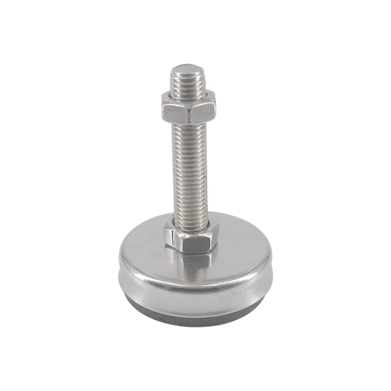 2pcs Adjustable Foot Cups M12/M14/M16 Thread Articulated Feet 65mm Stainless Steel Base Heavy Loading Leveling Foot