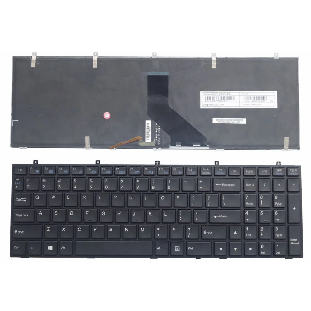 

US Laptop English Keyboard for CLEVO W370ET W350ET W370SK W350ST SK W355ST W370ST W355 W370 W670SC W670SR W350SS With backlight