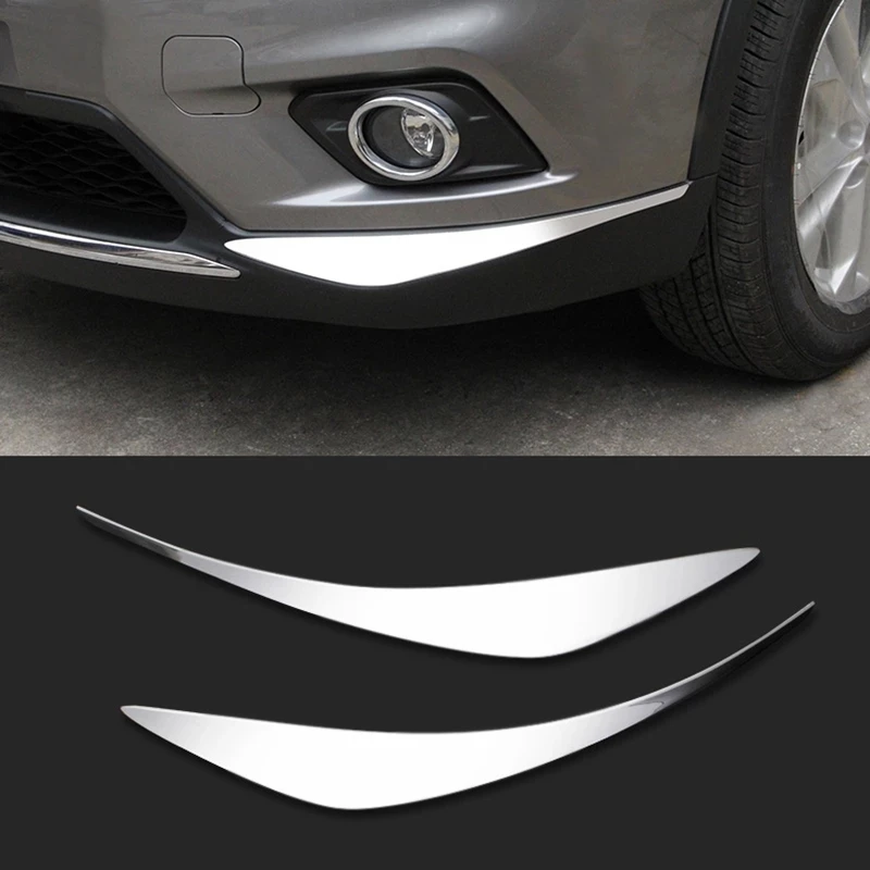 ABS Chrome Car Front Bumper side Corner Protection Cover Anti-Rub Trim 2014 2015 2016 for nissan x-trail x trail t32 Rogue