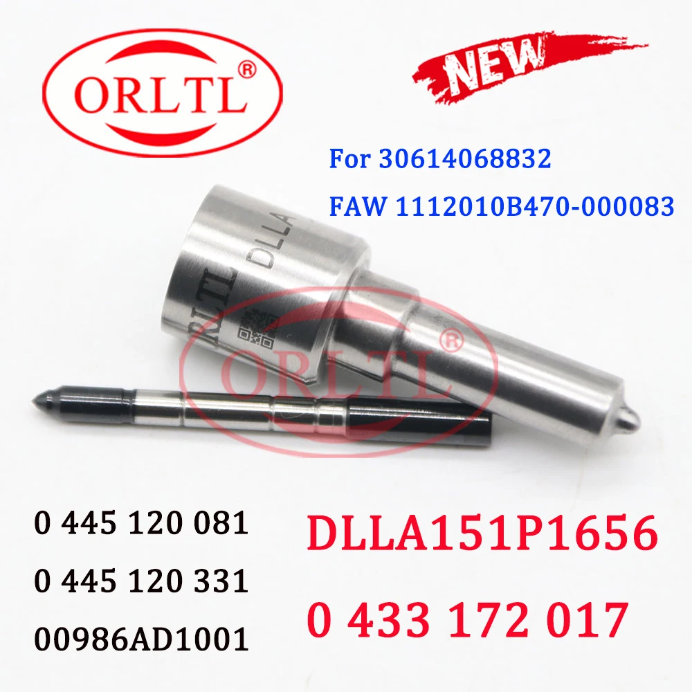 ORLTL 0 445 120 081 Fuel injector Nozzle DLLA151P1656 0 433 172 017 0433172017 DLLA 151 P 1656 for FAW 0 445 120 331 0986AD1001