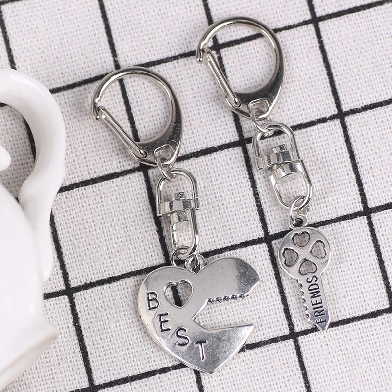 DIY Fashion Heart Shaped Musical Note Key  Best Friend Keychain Pendant Couple Charm Simple Jewelry Gift 2020 Dropshipping