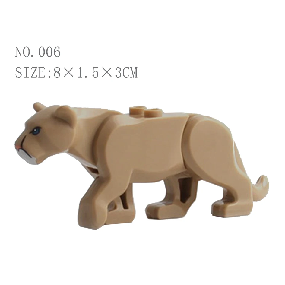 Tier Bausteine Modell Krokodil Leopard Lernspiele Figur Ziegel Spielzeug für Kinder Kinder