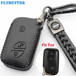 FLYBETTER Genuine Leather 3Button Smart Key Case Cover For Lexus ES250/RX270/RX350/GX460/GS350/IS250/GS330/IS220  L723