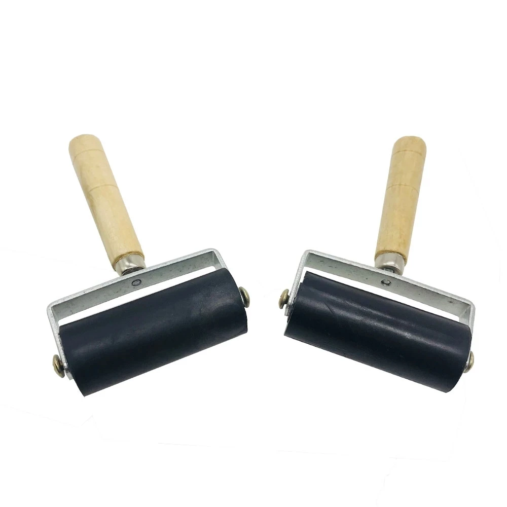 1 pcs 6cm wood roller ink roller roller brush printing tool pigment ink roller