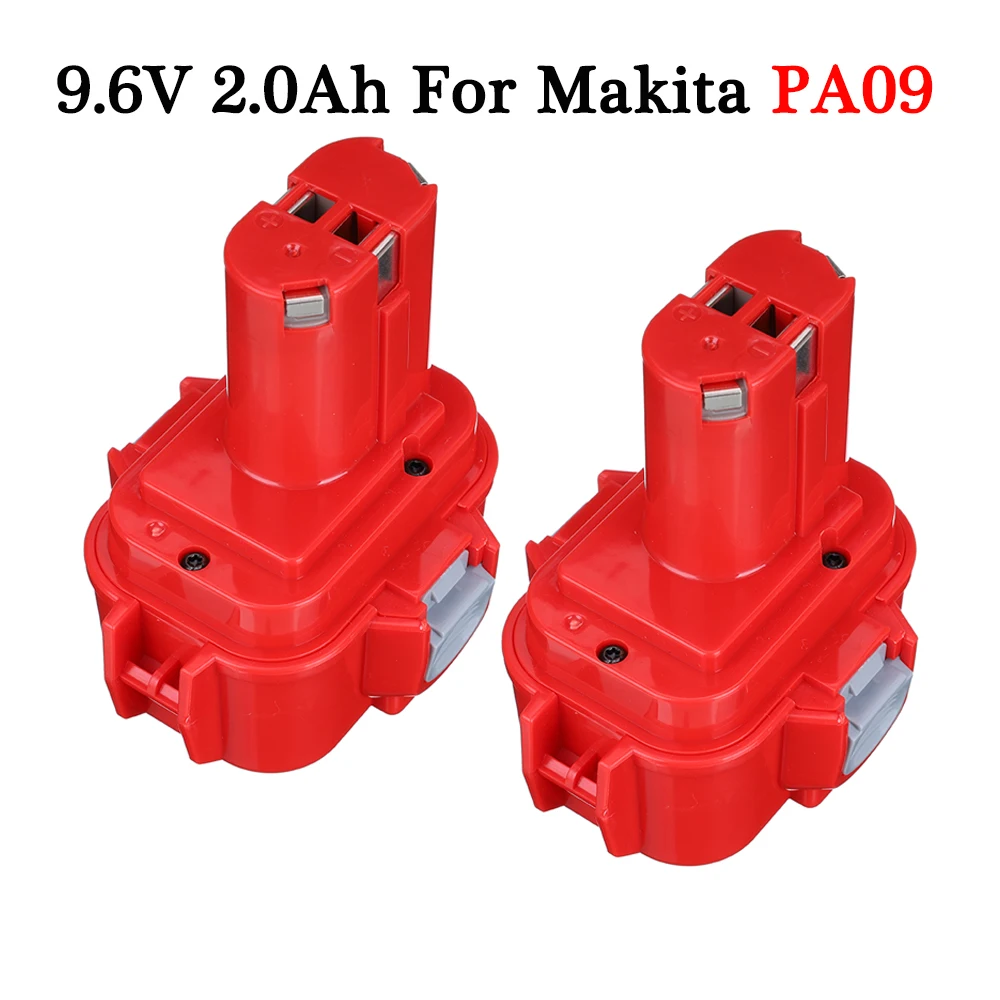 2pcs PA09 9.6V 2000mAh Ni-CD Replacement Battery for Makita 9120 9122 6207D 6261D 192595-8 192596-6 Cordless Screwdrive Bateria