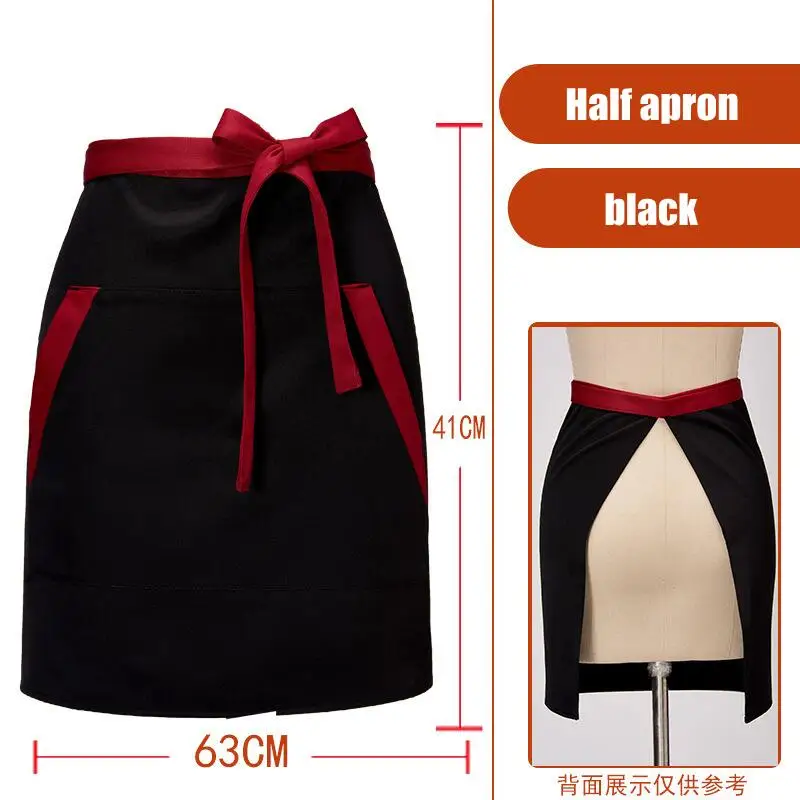 Restaurant Apron Custom Logo Pet Shop Apron Manicurist A Half-length Skirt Signature Waterproof Hospitality Apron Pastry Chef