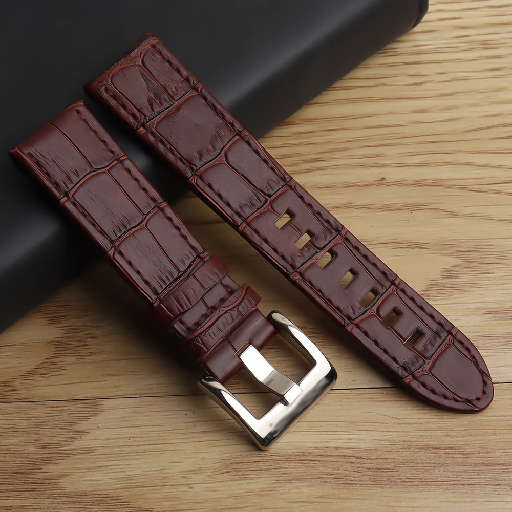 22 mm Genuine Leather Watchband Men\'s Watch Strap for Montblanc Star 36065 Wtach Band Belt Bracelet Brown Black blue