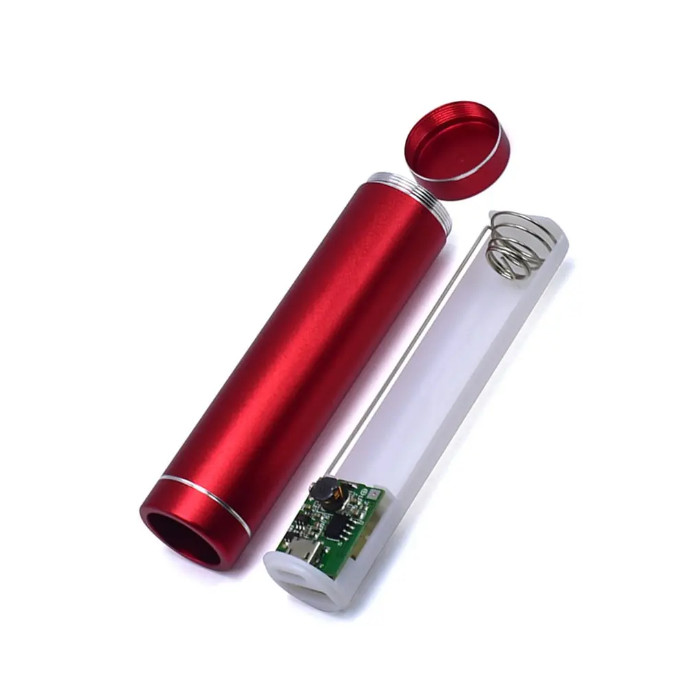 Casing Power Bank logam 5V USB 1X 18650 casing pengisi baterai DIY cangkang pengisi daya baterai untuk pengisi daya eksternal ponsel pintar