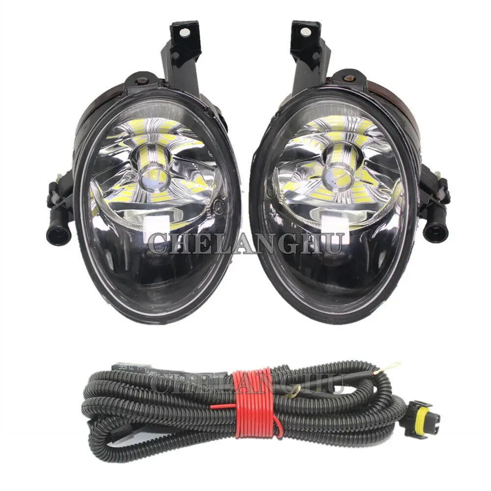 Lampa przeciwmgielna LED do VW Golf 6 Jetta 6 Caddy Touran Tiguan Stylizacja samochodu Przednia lampa przeciwmgielna LED Światło i przewód