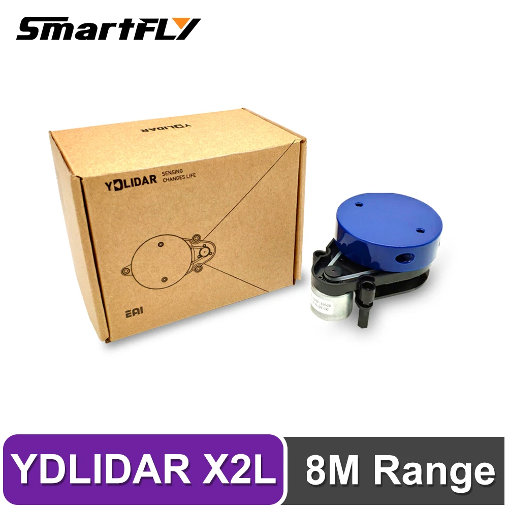 Small R360 degree scan compact lidar YDLIDAR X2L ROS vehicle navigation path planning obstacle avoidance