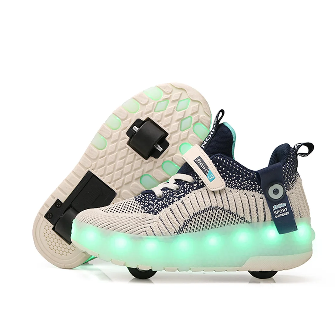 USB Led Light Kids Roller Skates Sneaker 2 Wheels Convertible Flashing Light Up Gift Boy Girl Child Blade 5 - 10 Years Outdoor