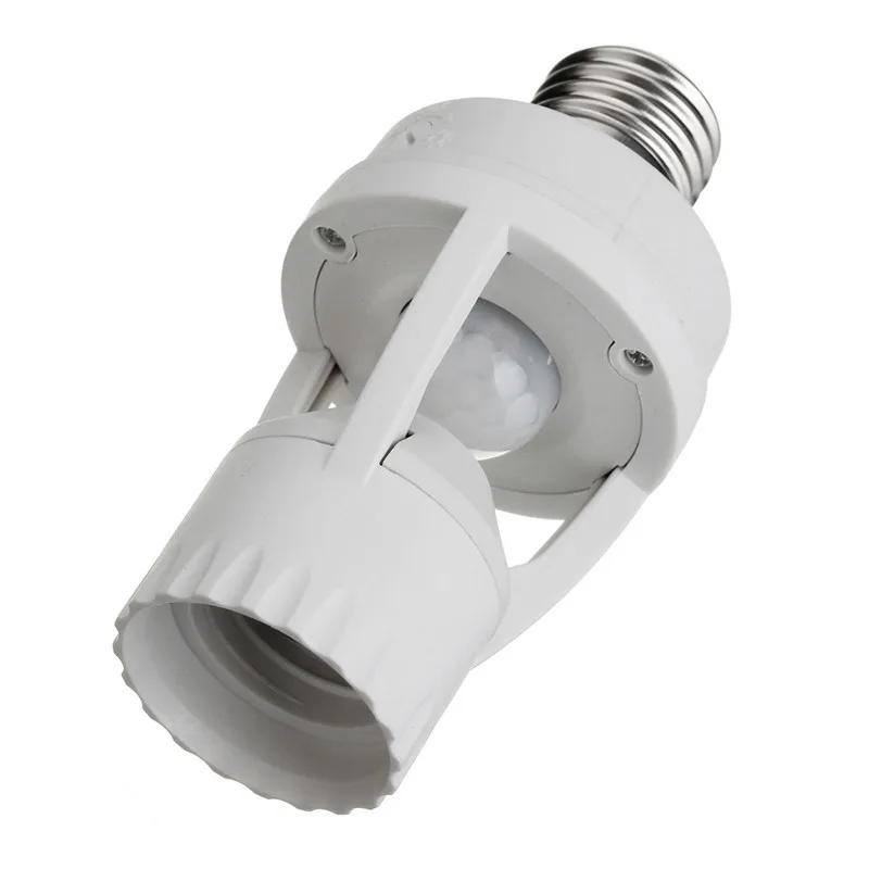 1 قطعة AC 110V-240V 60W PIR التعريفي الأشعة تحت الحمراء الحركة الاستشعار E27 LED مصباح قاعدة حامل W/ضوء التحكم التبديل لمبة المقبس محول