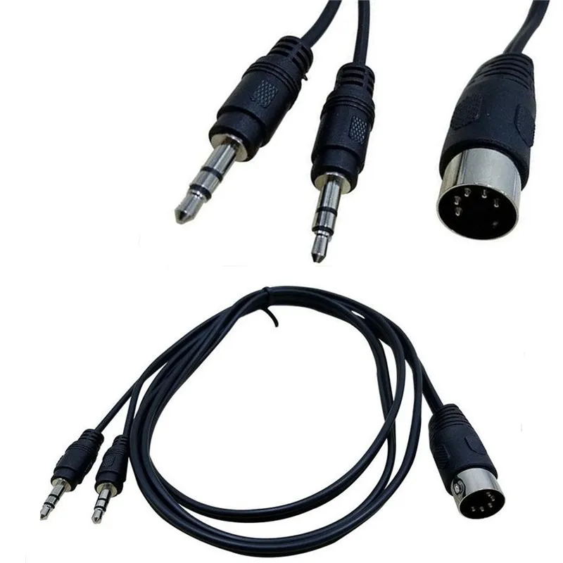 Midi Y Splitter Kabel 50 Cm 5 Pin Din PLUG MALE To Dual 3.5 Mm TRS Smartphone Aux Headphone Stereo jack Input Adaptor Kabel 1.5 M