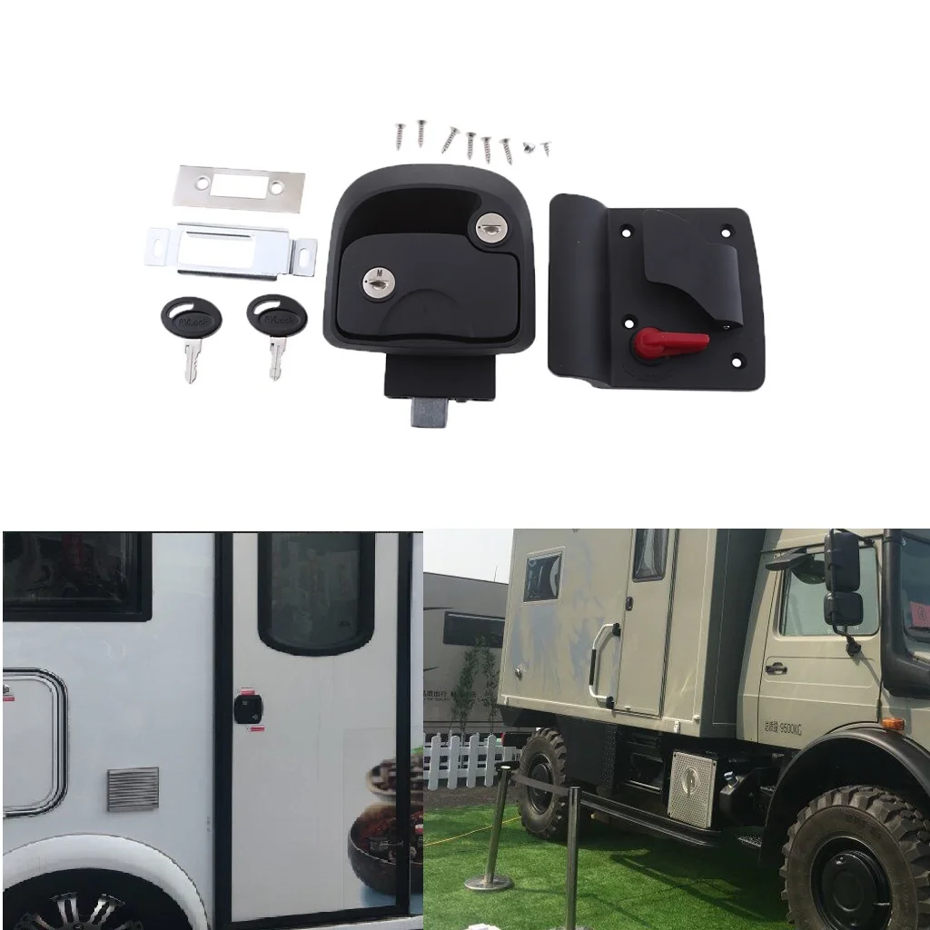 1 Set RV Trailer Entry Door Latch Deadbolt Handle Lock Keys Kit For RV/Camper/Trailer/Home Cabinet/Truck/Boat/Yacht Etc 2019 NEW