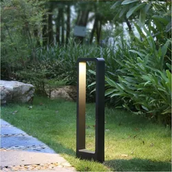 Lámpara LED moderna para jardín, luz de pilar de aluminio, IP68, resistente al agua, 15W, para exteriores, patio, villa, paisaje, césped, bolardos