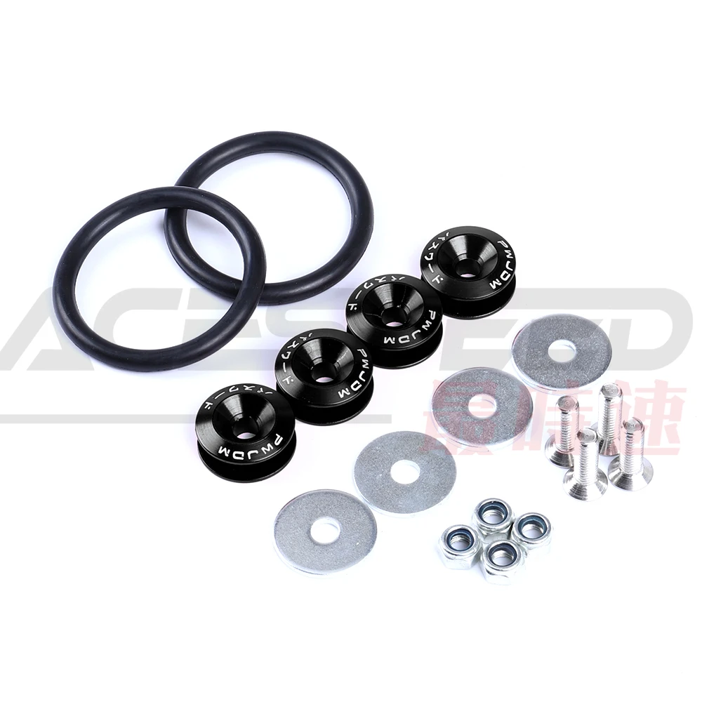 JDM Style Aluminum Bumper Quick Release Fasteners Fender Washers For Honda Civic Integra And Universal Car with Logo