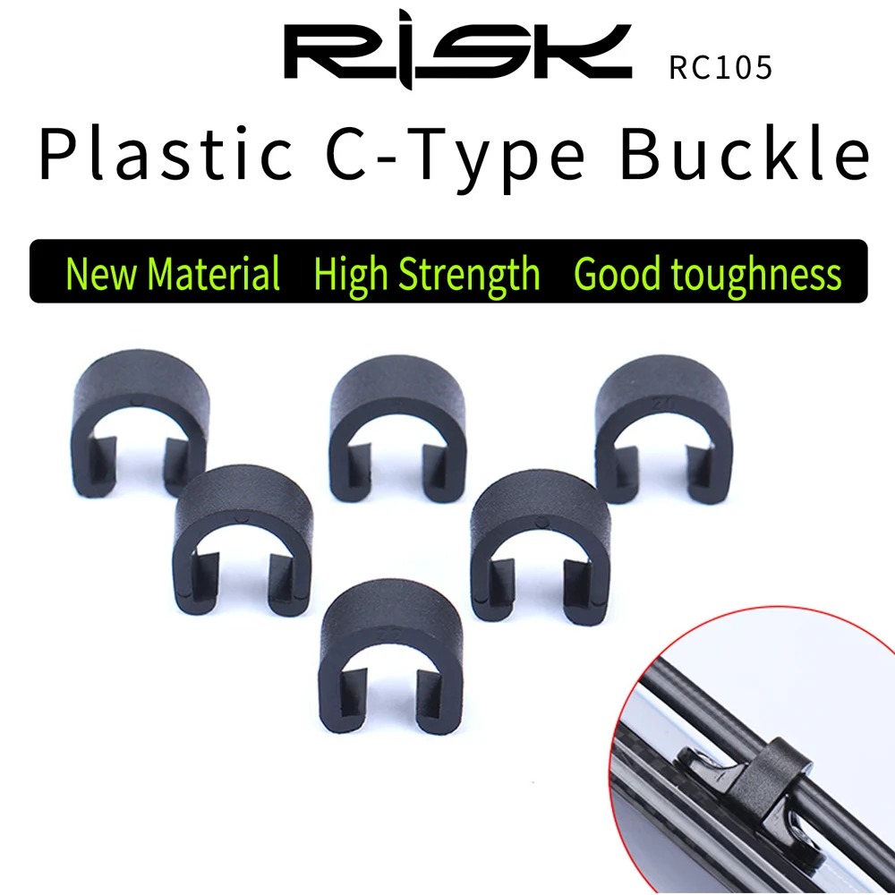 RISK MTB Road BIke Tube Plastic/Aluminum Alloy for C type Buckle Button of Bicycle U-Type Lock Line On Frame Cable Button Up