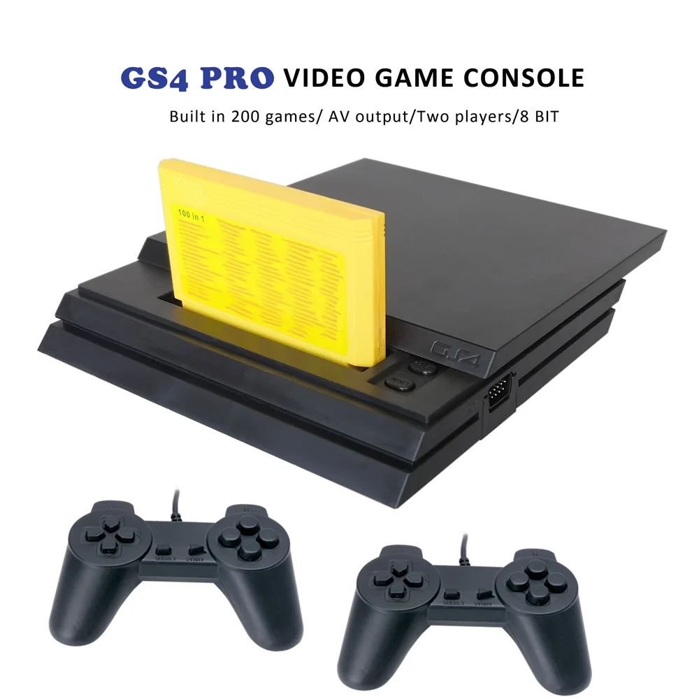 TV Game Player 8 Bit Console Built in 200 Game Retro Classic GS4 PRO Video Game Console Support Game Cartridge