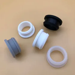 4.5-30mm Round Hollow Plugs Silicon Rubber Threading Coil With Snap-on Grommet Hole Plug End Caps Bung Wire Cable Protect Bush