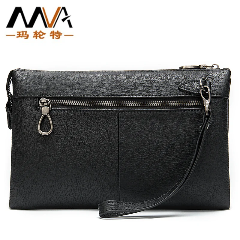 First layer cowhide man bag for man  Horizontal Square business commuting men·s wallet   Japanese and Korean wrist strap man bag