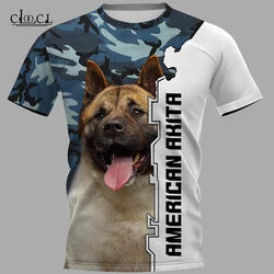 CLOOCL Newest Popular American Akita 3D Printed Men T Shirt Harajuku Summer Short Sleeve Casual Unisex Tops Drop Shipping