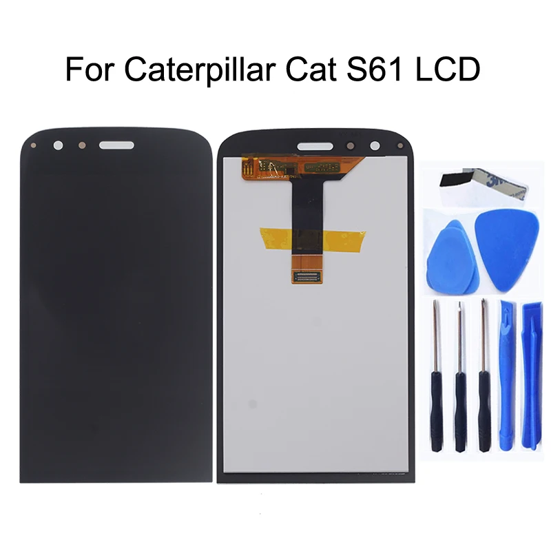 

5.2 inch AAA For Caterpillar Cat S61 LCD Display Touch Screen Panel Digitizer for CAT S61 Screen lcd display Repair kit + Tools