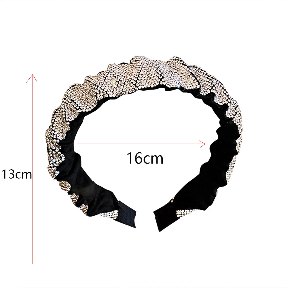 New Fashion Color Sweet Headband Simple Rhinestone Full Rhinestone Headband Ladies Headband Accessories Gift Jewelry