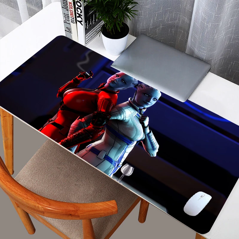 Mass Effect Logo 900*400 Large Mouse Pad Office Desk Mats Unti Slip PC Gaming Accessories Hot XXL Mouse Pad Laptop Keyboard Mat