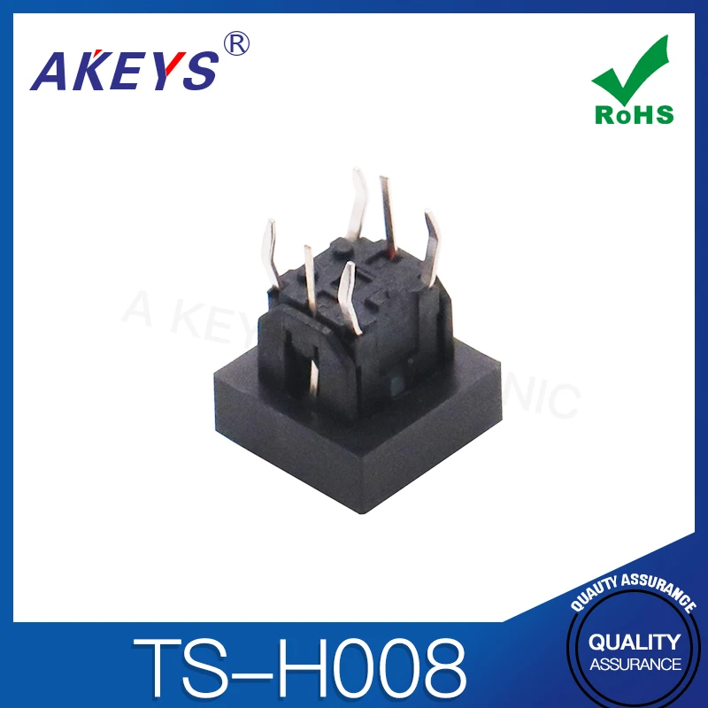 15Pcs TS-H008 8*8 Licht Touch Schakelaar Rood Licht Vier Pin In-Line Cap Reset Knop TS-LS-002