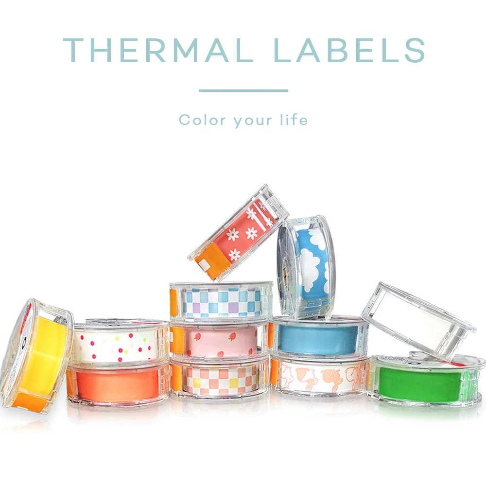 Multicolor 1 Roll Thermal Label Paper Compatible for Sea Bird Bluetooth Label Printer