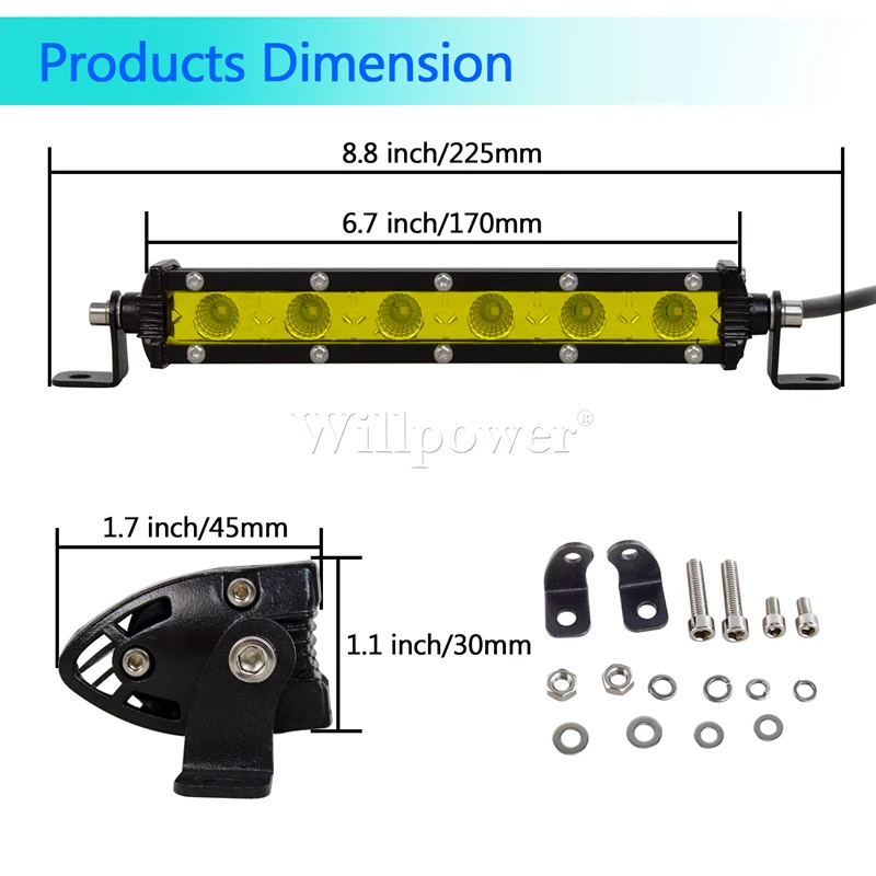 SUV Car Yellow Light 30W 7