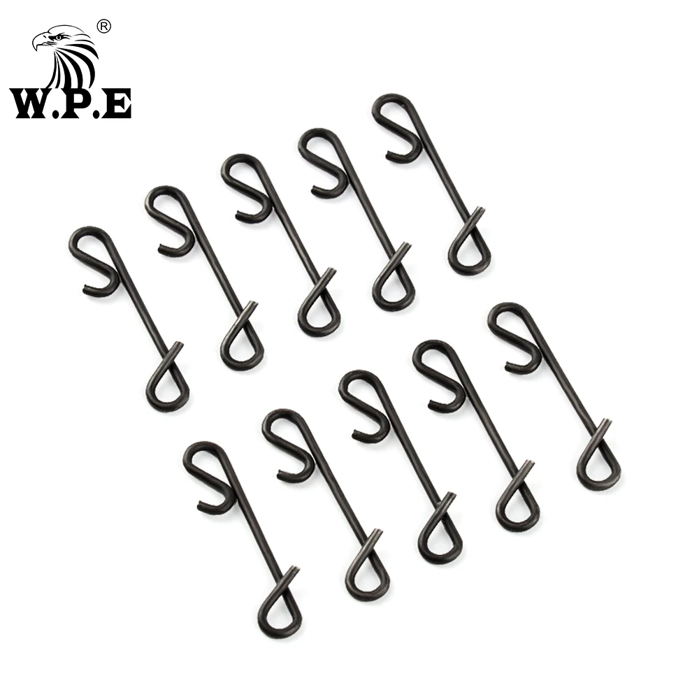 

W.P.E Fishing Accessories 30/50pcs-1lot Fishing Swivel Wrapping Snap Stainless Steel Fishing Connector Tackle Lure Kit Fish Hook