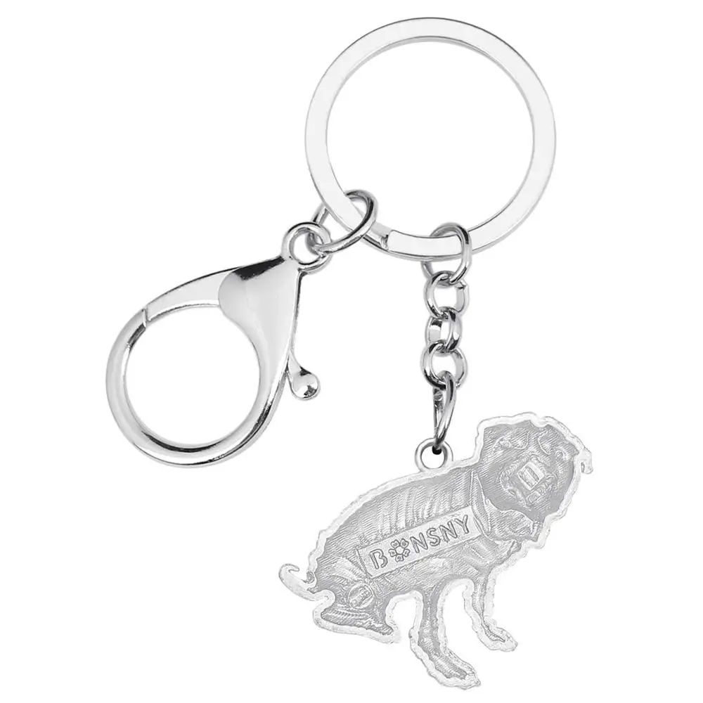 Bonsny Alloy Antique Gold Plated Shar Pei Dog Keychains Lovely Animal Keyring Jewelry For Women Men Kid Gift Purse Accessories