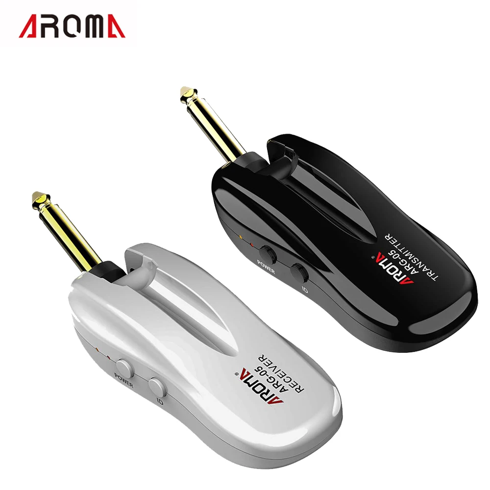 Aroma Arg-05 5.8GHz Guitar Wireless System Audio Transmission with Transmitter Receiver Rechargeable Battery for Guitars Bass