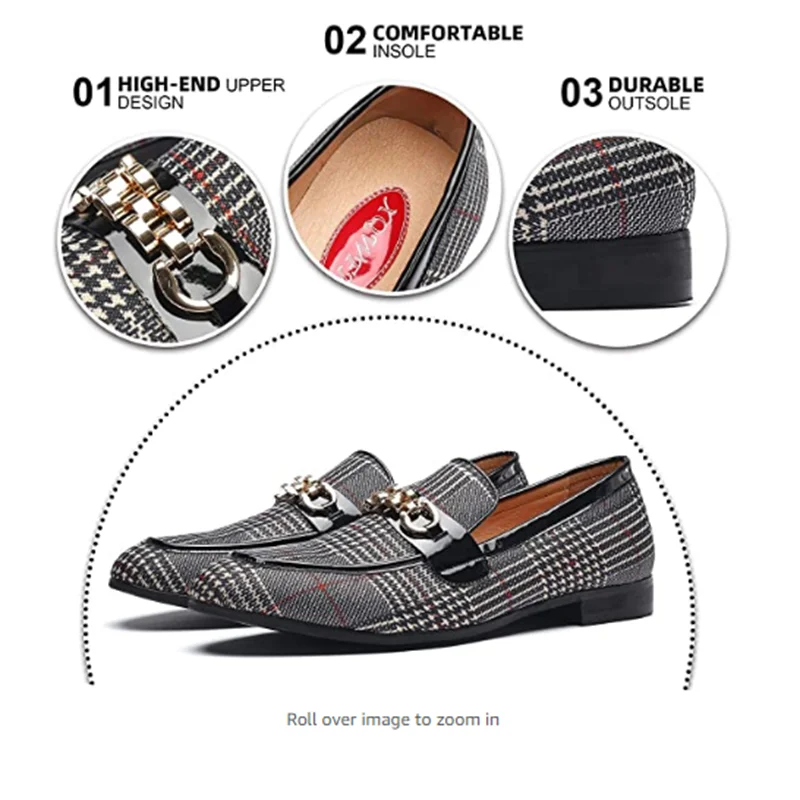 Men Casual Shoes Brand Leather Slip on Loafers Wedding Party Men\'s Dress Shoes