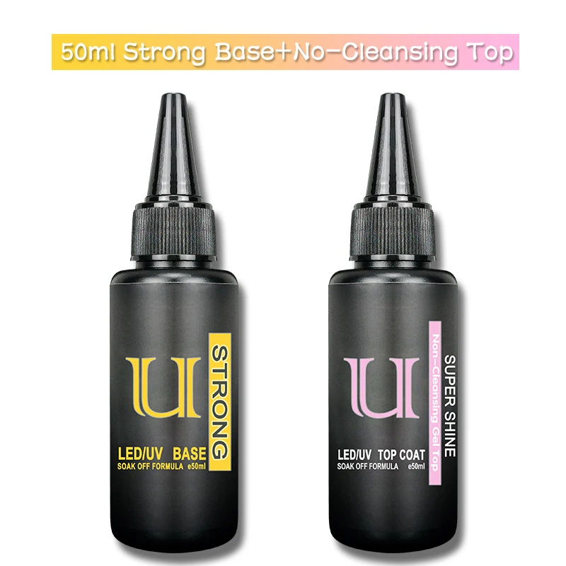 Ultimi 50ml di Gel Base in gomma resistente Base per Manicure semipermanente e Top Coat per smalto Gel Top temperato ibrido Gellak