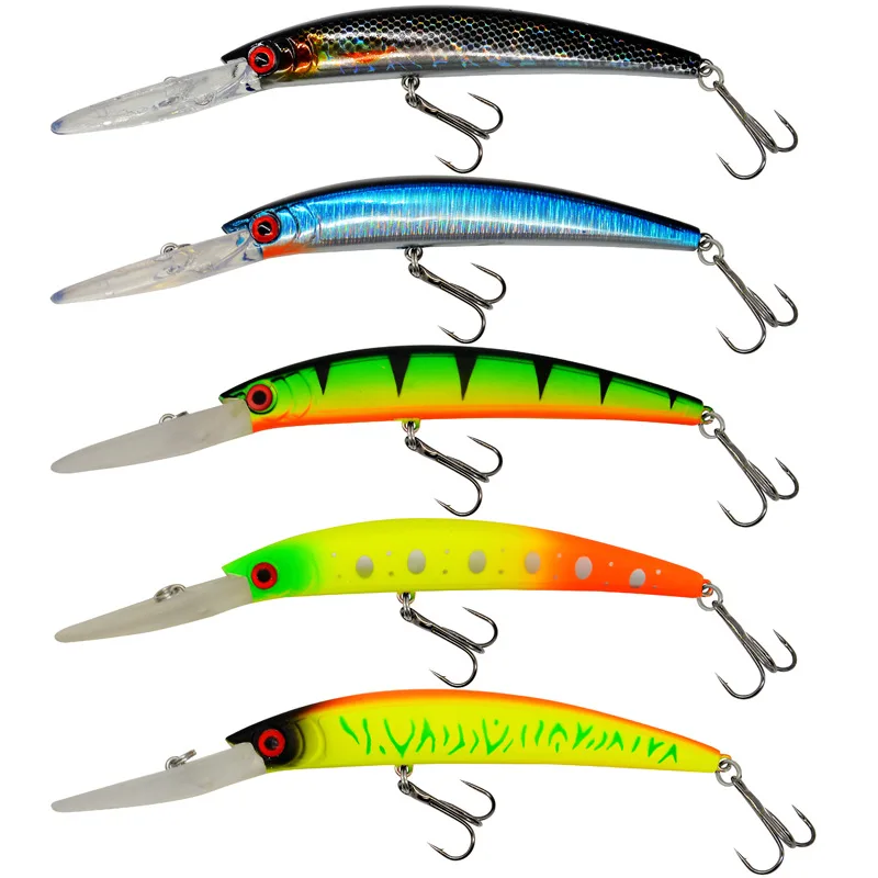 

Minnow Lure Fishing Artificial Lures Bait Long Mouth Tongue Board 15g/21g Hard Bait Lot 5 Pieces Sale