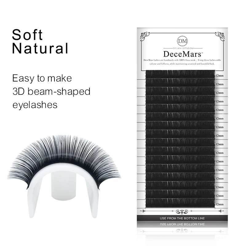 DeceMars 7mm 16mm Length  Individual Eyelashes Russian Volume Eyelash Extensions  Synthetic Lashes