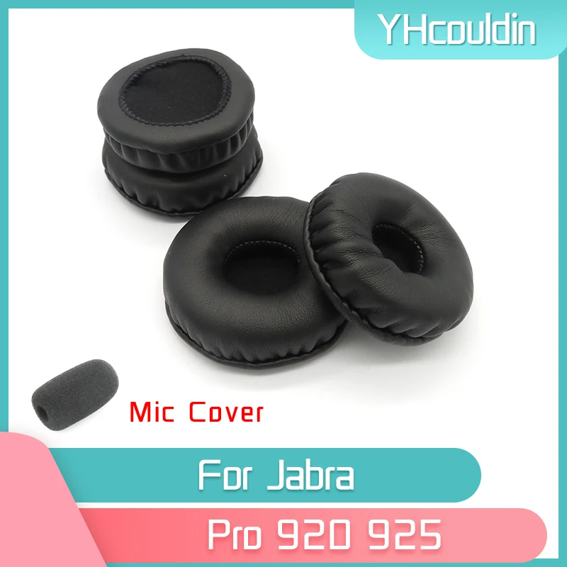 Yhcouldin almofadas de fone de ouvido, para jabra pro 920 925 pro920 pro925 acessórios para fone de ouvido couro vincado, substituição