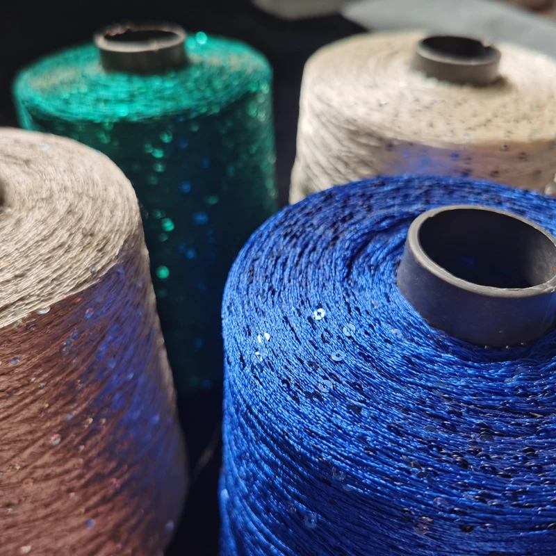 500g Summer Ice Silk Sequin Yarn Special Mercerized Line DIY 2mm Sequins Hand Knitting Yarn Thread Doll Sweater Knitting Line