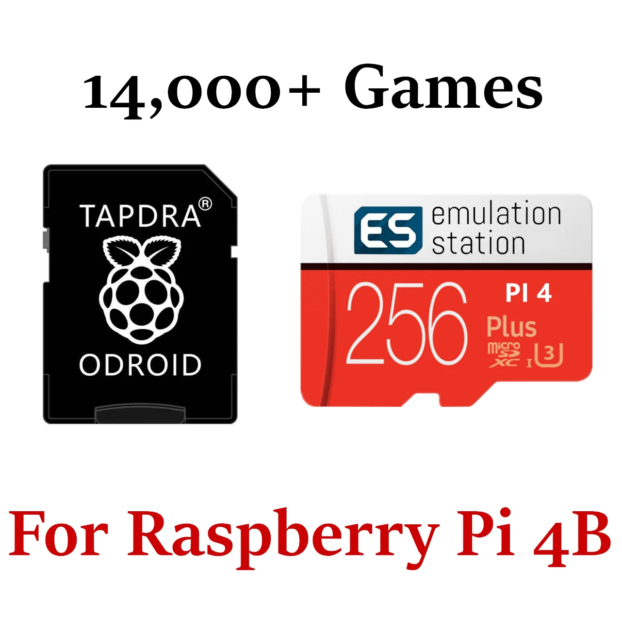 

256 GB Micro SD Card Retropie 4.6 Emulation Station For Raspberry Pi 4 3D Boxart Video Previews - 14000+ Games 50 System