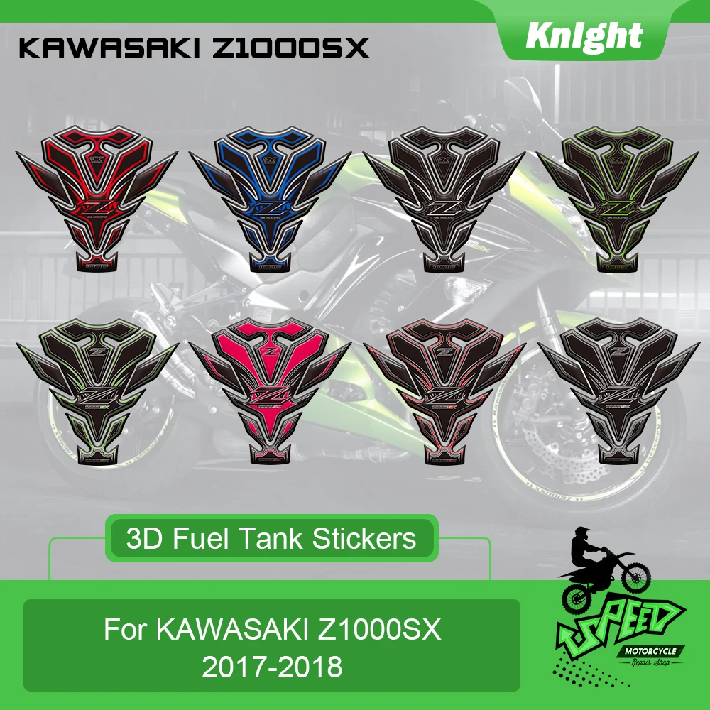 Suitable for Kawasaki Z1000SX Z1000 SX 2017 2018 3D colloid protection sticker fish bone fuel tank pad protection sticker decal