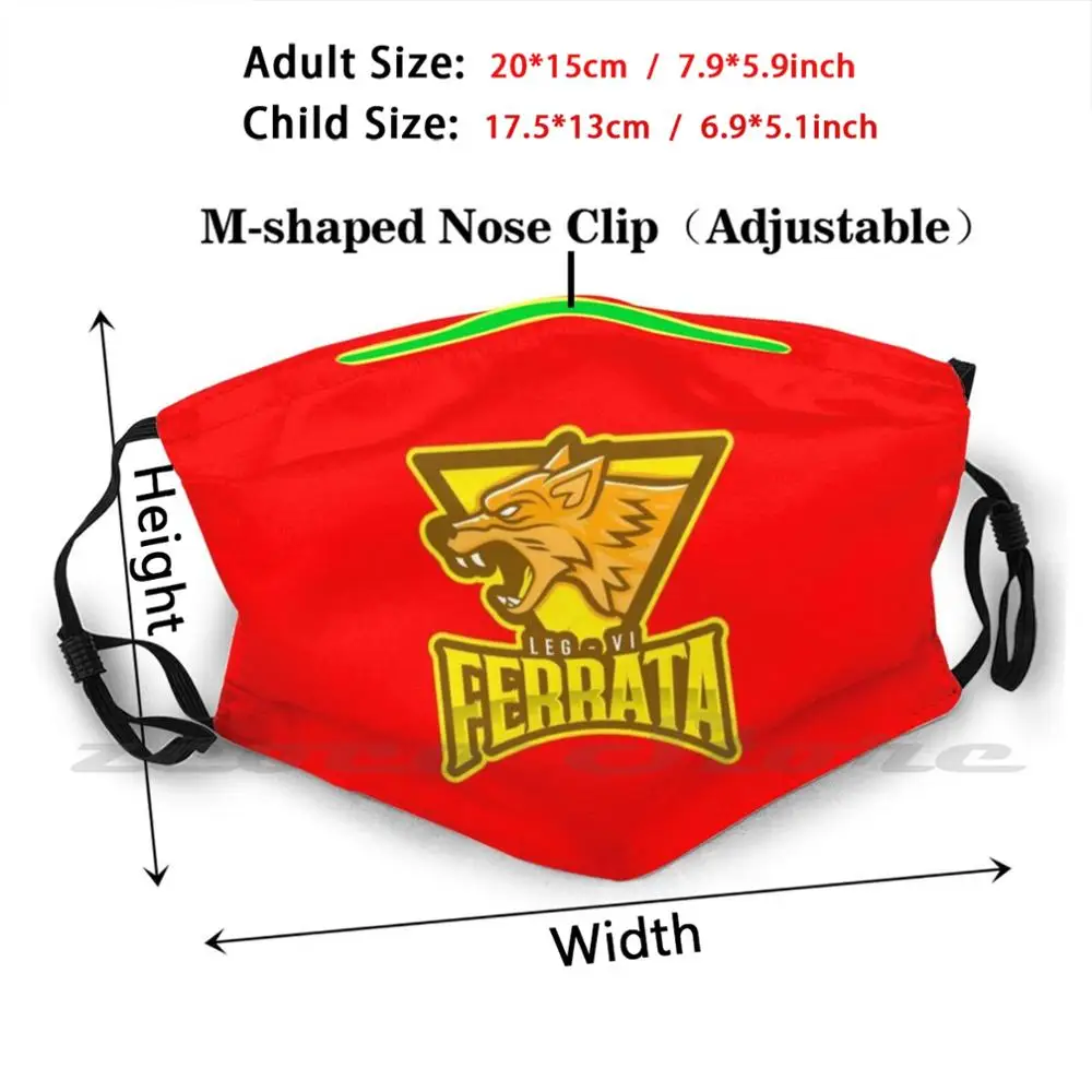 Roman Legion Vi Ferrata Custom Pattern Washable Filter Pm2.5 Adult Kids Mask Caesar Julius Caesar Roman Army Roman Empire Roman