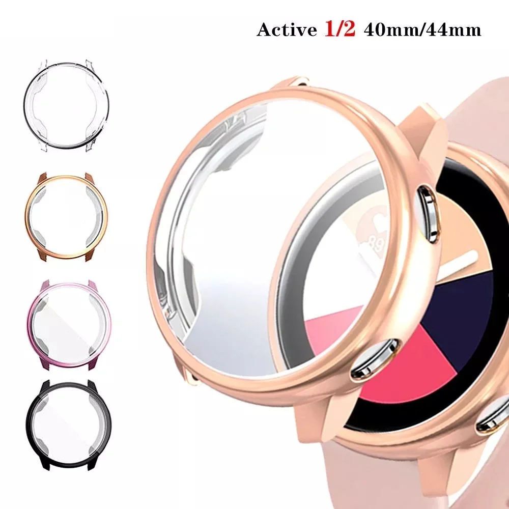 Full Cover Protective Case For Samsung Galaxy Watch Active 2 44mm 40mm Smart Watch Screen TPU Protector Soft Silicone Bumper